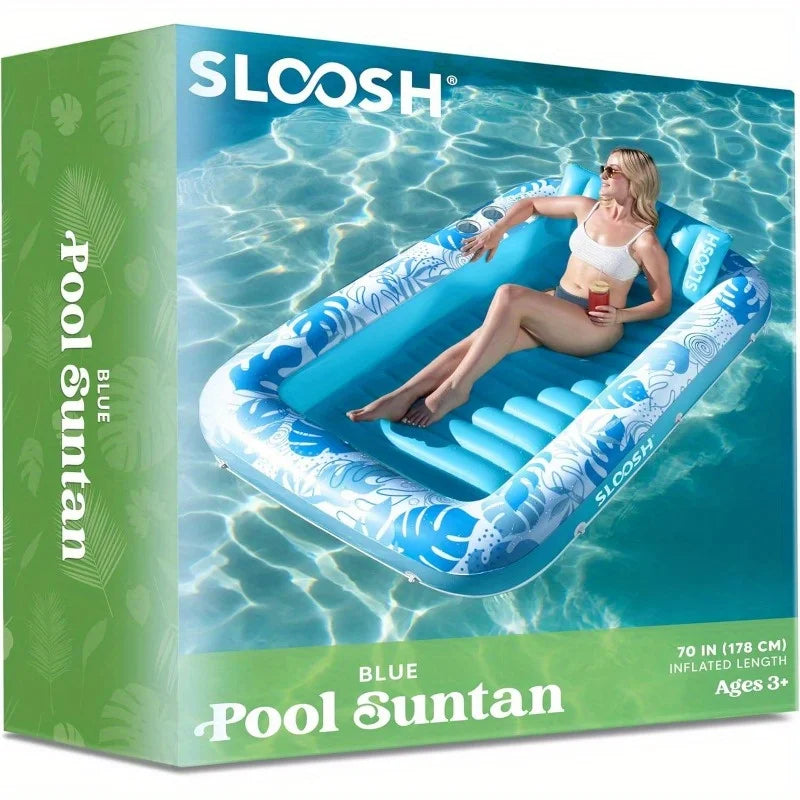2-Person Inflatable Suntan Tub Pool Float Tanning Lounge