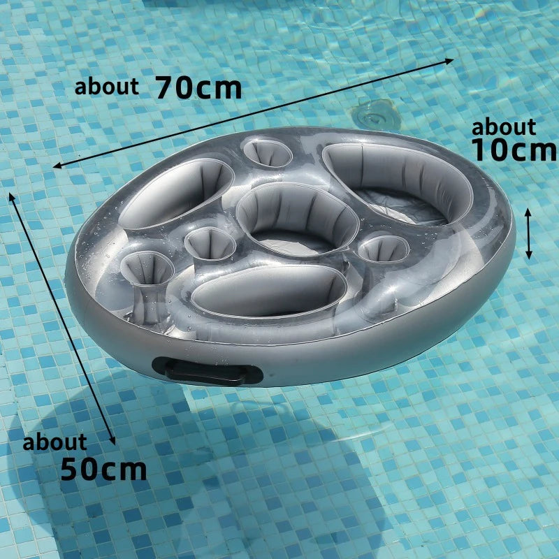 Inflatable Floating Pool Bar Tray | PVC Drink Holder for Pool Parties