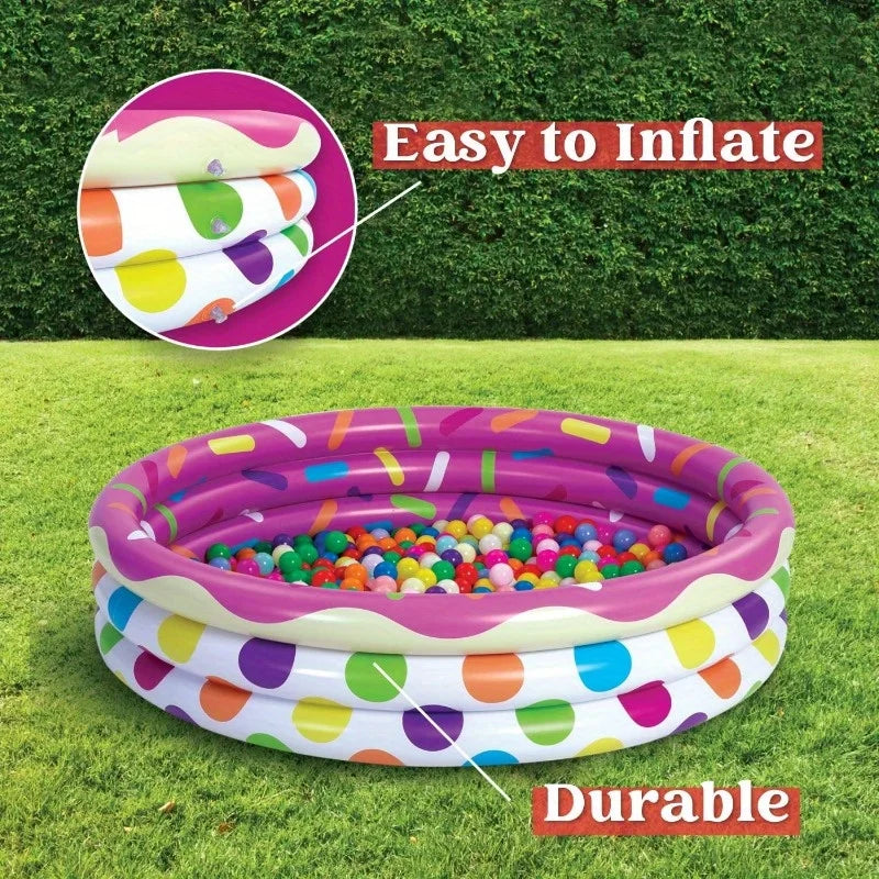 3 Pack Inflatable Kiddie Pools Fruit Designs for Kids Summer Fun