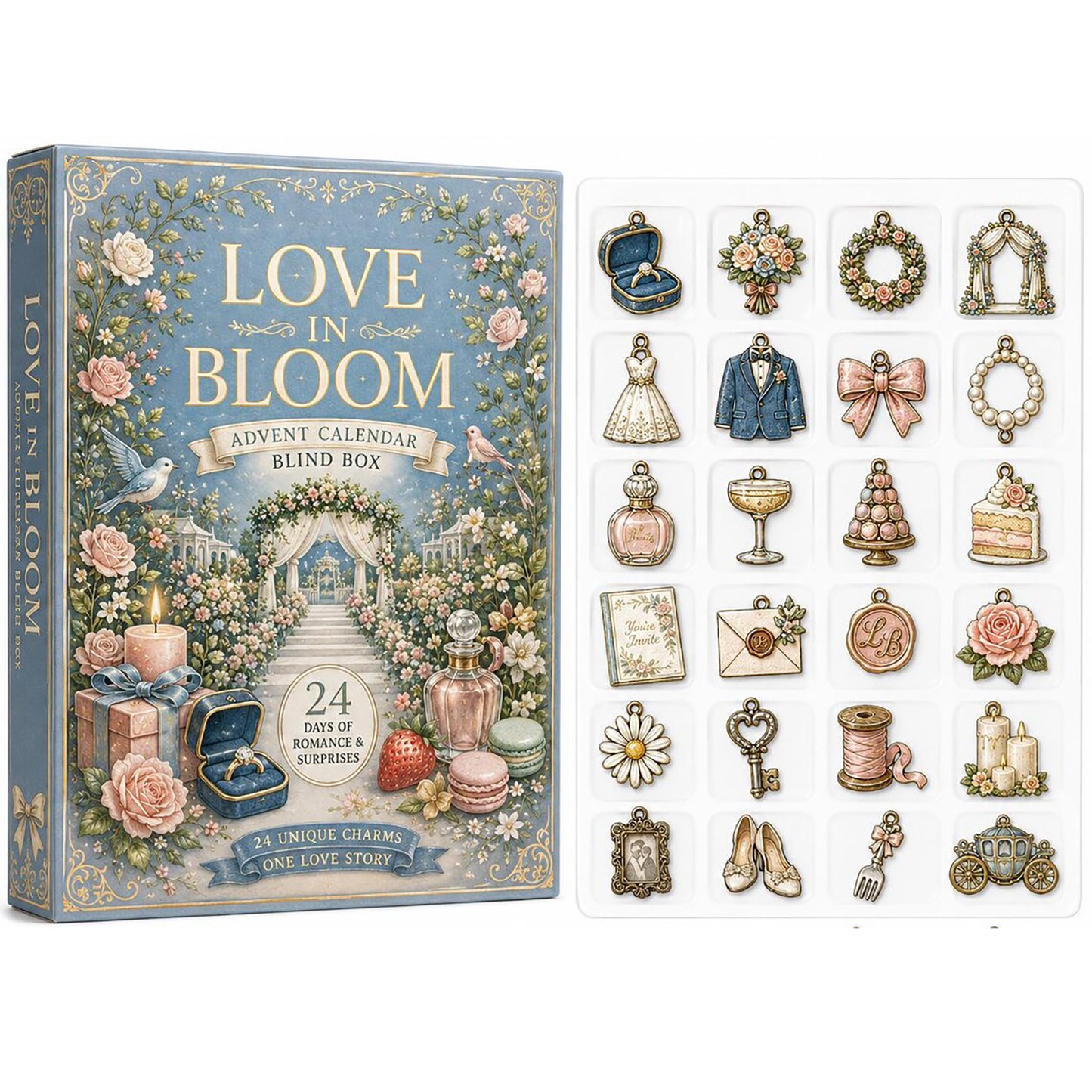 Love In Bloom Advent Calendar Bridal Jewelry Merch Bride To Be Xmas Gift