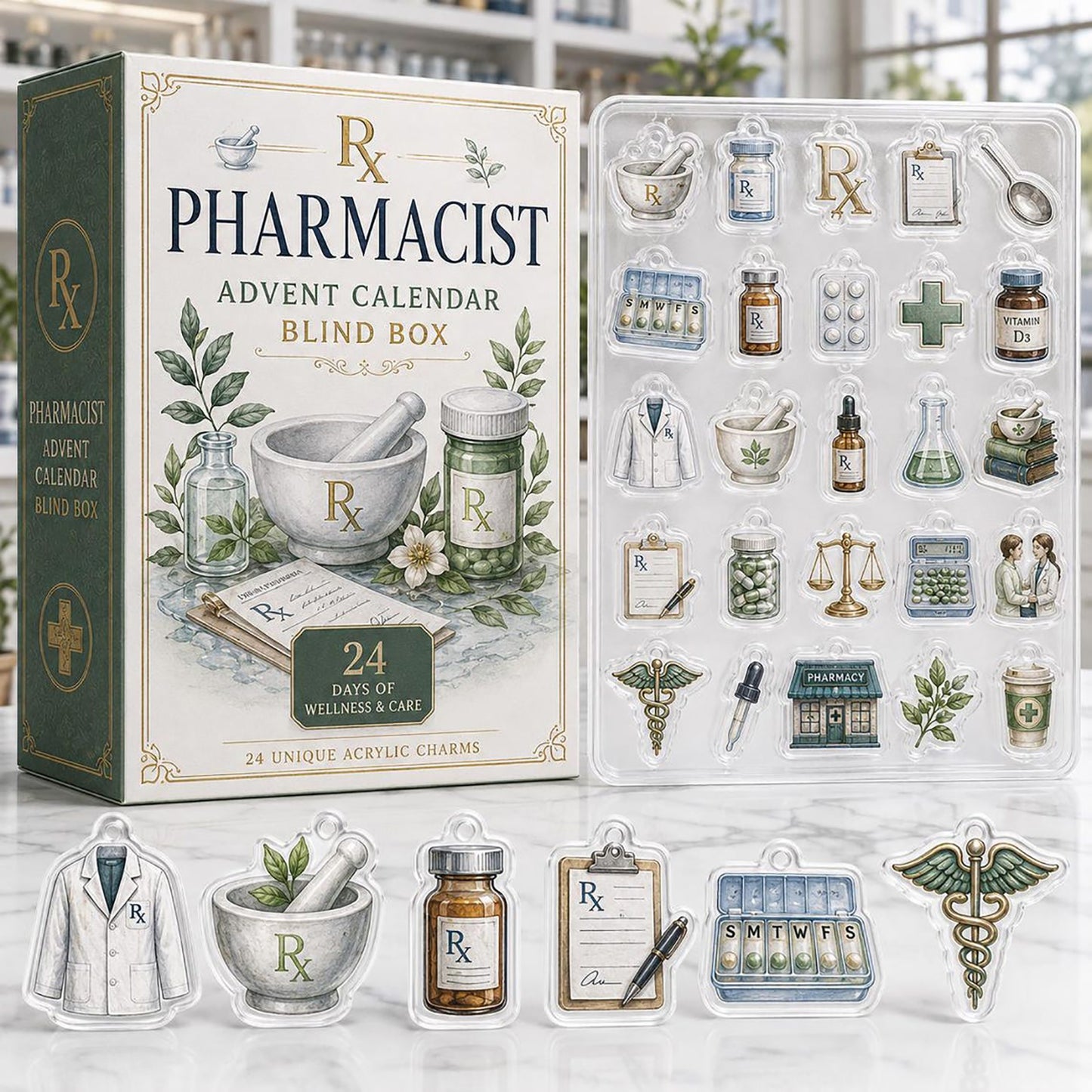 Pharmacist Pharmacy 2026 Advent Calendar Rx Tech Merch Apothecary Xmas Gift