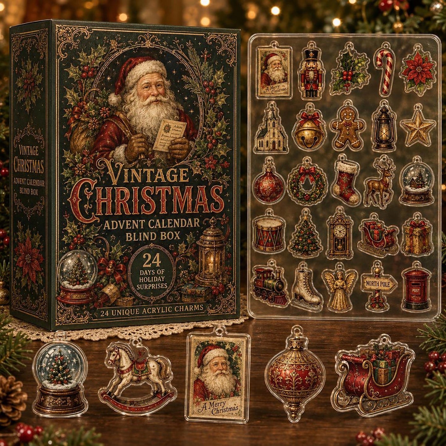 Vintage Christmas Victorian 2026 Advent Calendar Antique Lover Merch Holiday Keepsake Gift