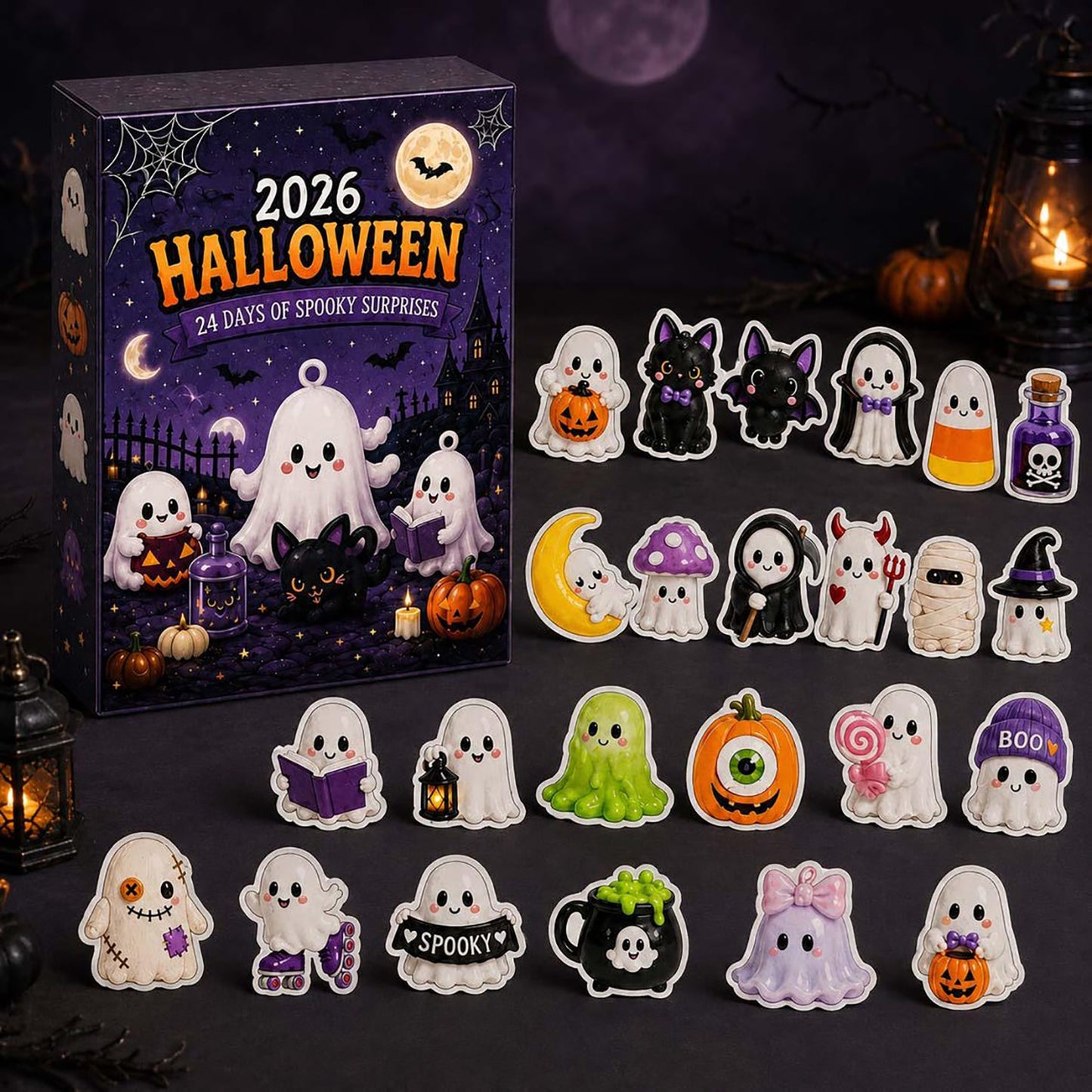 2026 Halloween Countdown Cute Ghost Advent Calendar Spooky Merch Best Gifts For Women