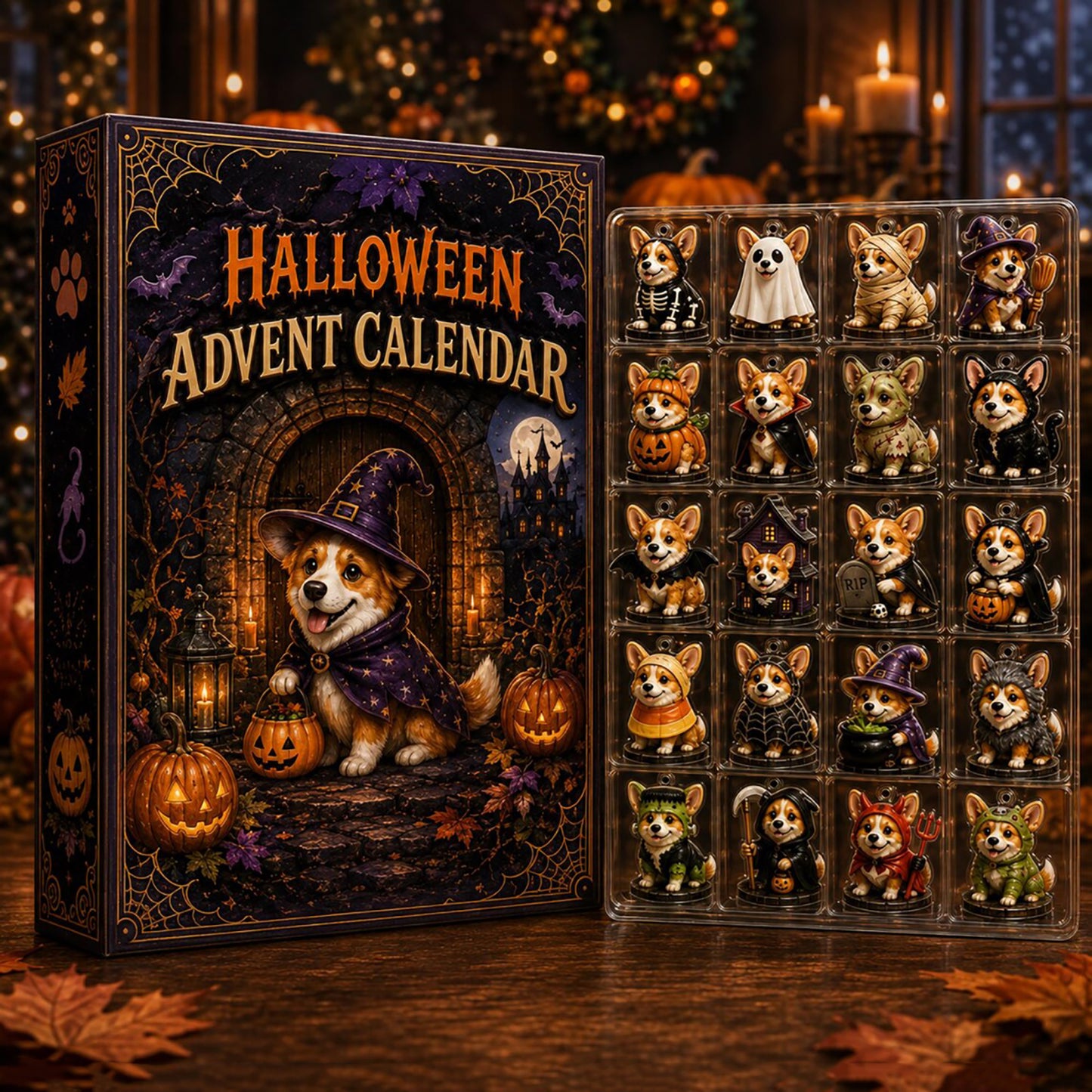 Corgi Halloween 2026 Advent Calendar Dog Lover Merch Spooky Countdown Box Gift For Mom