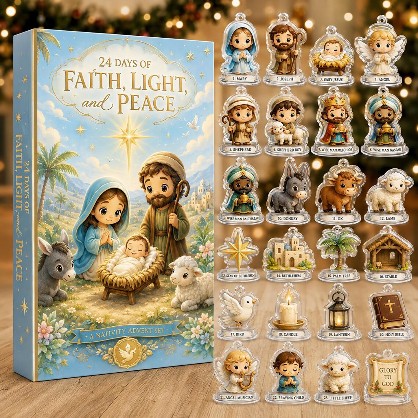 Nativity Christian 2026 Advent Calendar Bible Jesus Merch Religious Holiday Gift