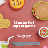 30-Piece Play Food Kitchen Set - Realistic ABS Plastic Pretend Toys
