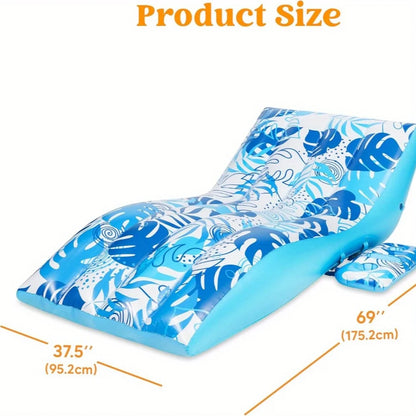 Inflatable Pool Lounge Chair Heavy Duty Zero Gravity Adult Float
