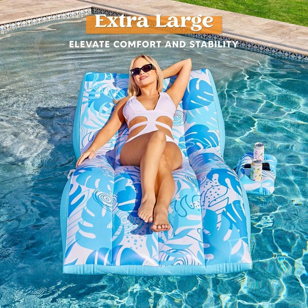 Inflatable Pool Lounge Chair Heavy Duty Zero Gravity Adult Float