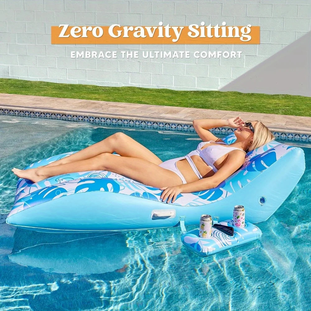 Inflatable Pool Lounge Chair Heavy Duty Zero Gravity Adult Float