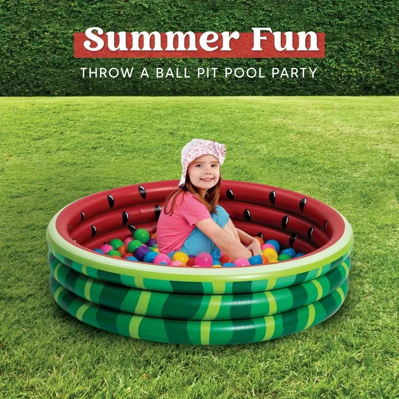 3 Pack Inflatable Kiddie Pools Fruit Designs for Kids Summer Fun