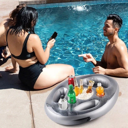 Inflatable Floating Pool Bar Tray | PVC Drink Holder for Pool Parties