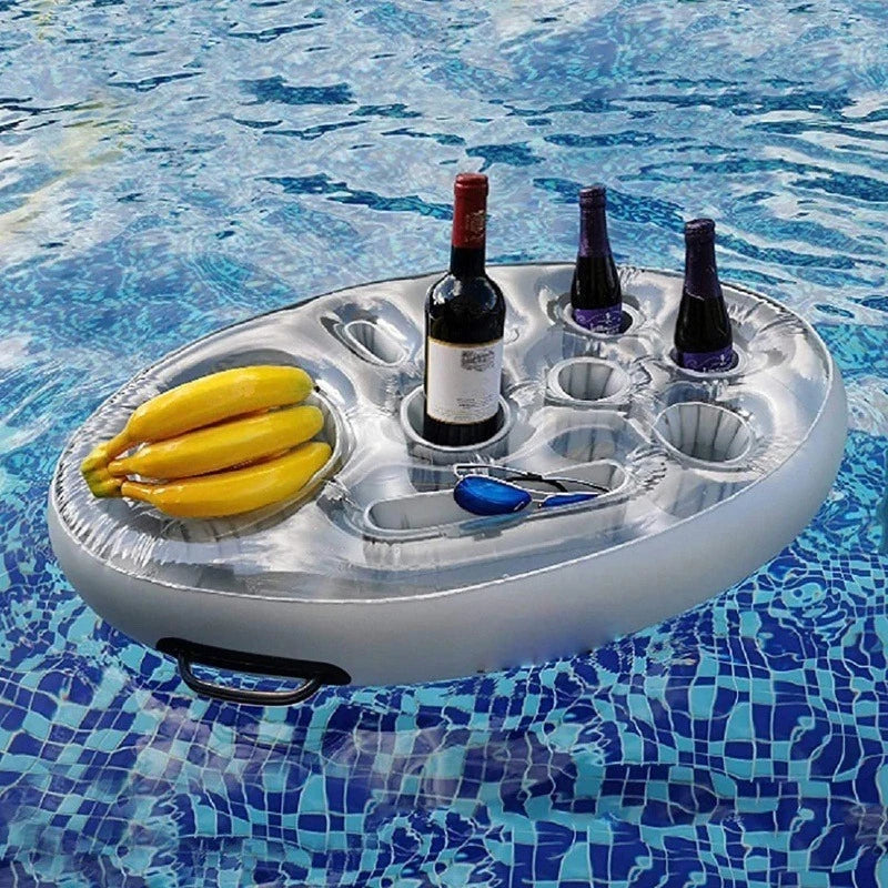 Inflatable Floating Pool Bar Tray | PVC Drink Holder for Pool Parties