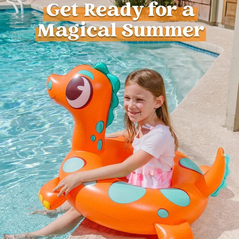 3-Pack Kids Inflatable Pool Floats - Animal Swim Rings for Summer Fun