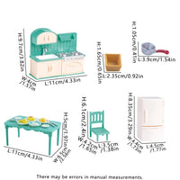 Miniature Dollhouse Kitchen Furniture Set - Baking Theme Pretend Play