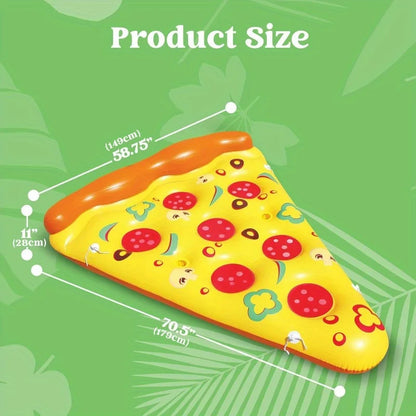 Giant Inflatable Pizza Slice Pool Float - Durable PVC Summer Raft