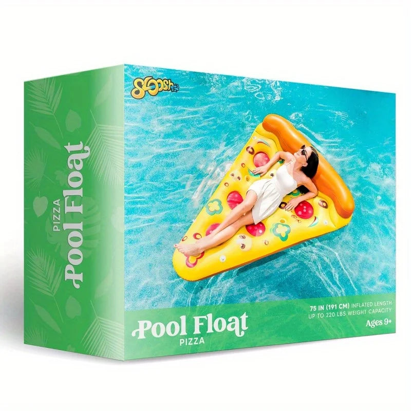 Giant Inflatable Pizza Slice Pool Float - Durable PVC Summer Raft