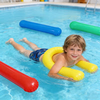 4-Pack Inflatable Pool Noodles PVC Water Floats with Pump for Travel