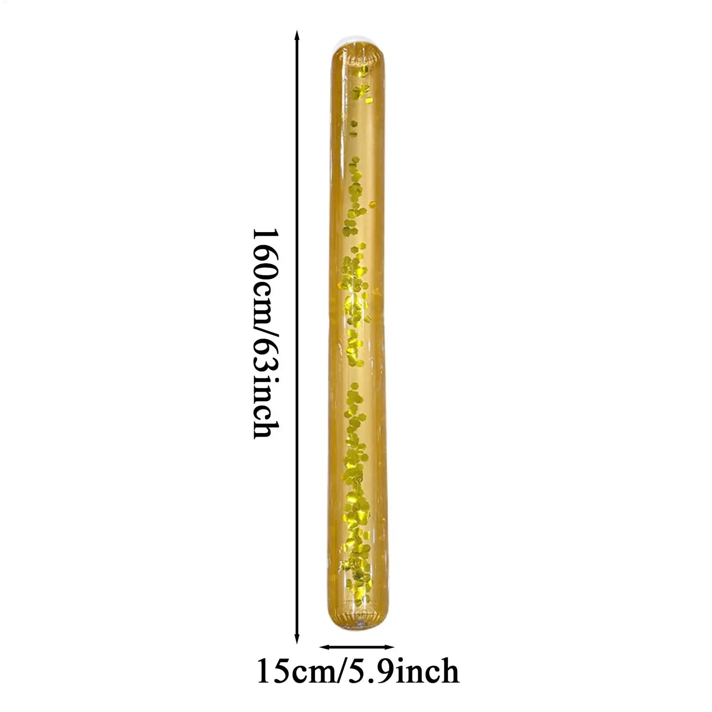 Inflatable Glitter Pool Noodle PVC Swim Float for Beach & Pool