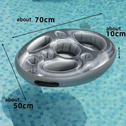 Inflatable Floating Pool Bar Tray | PVC Drink Holder for Pool Parties