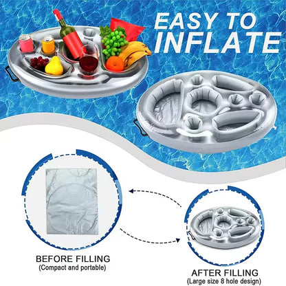 Inflatable Floating Pool Tray & Drink Holder | PVC Party Cooler