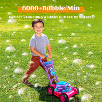 Kids Bubble Lawn Mower Outdoor Toy - Automatic Bubble Blower Machine