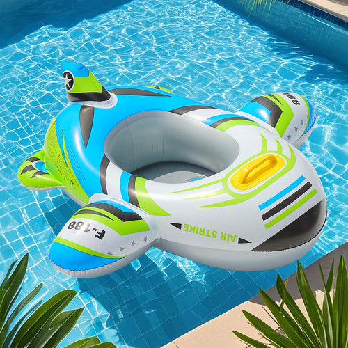 Kids Inflatable Airplane Pool Float - Durable PVC Water Toy (Ages 3-6)