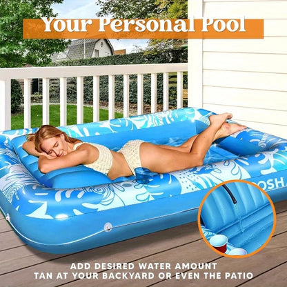 2-Person Inflatable Suntan Tub Pool Float Tanning Lounge