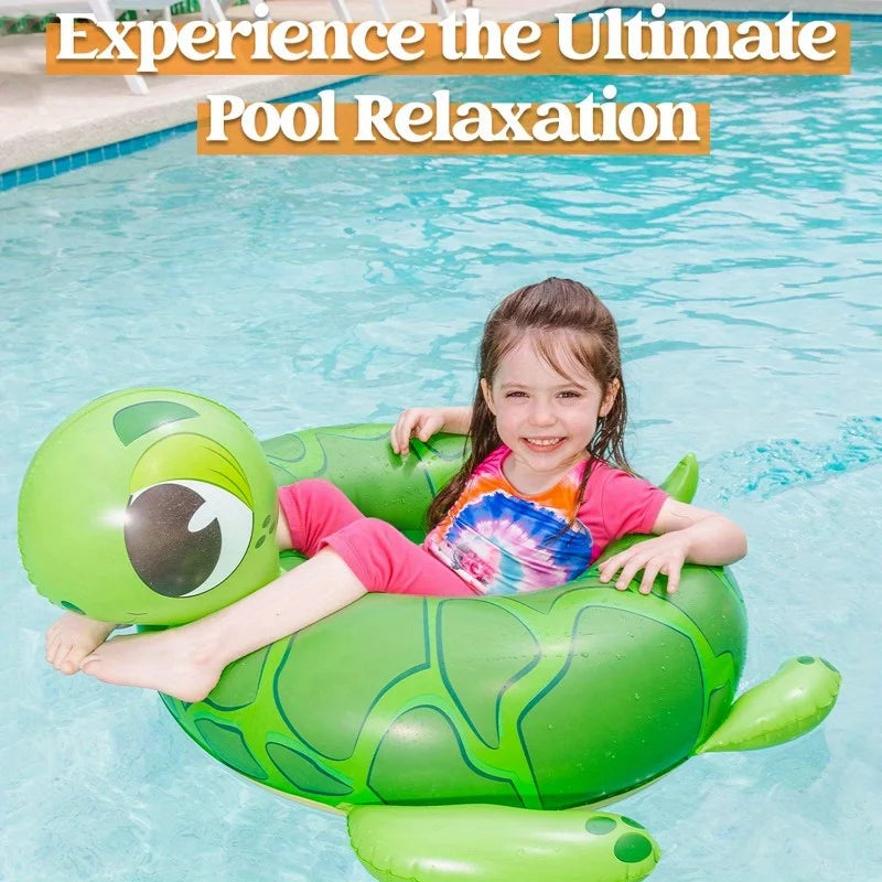 3-Pack Kids Inflatable Pool Floats - Animal Swim Rings for Summer Fun