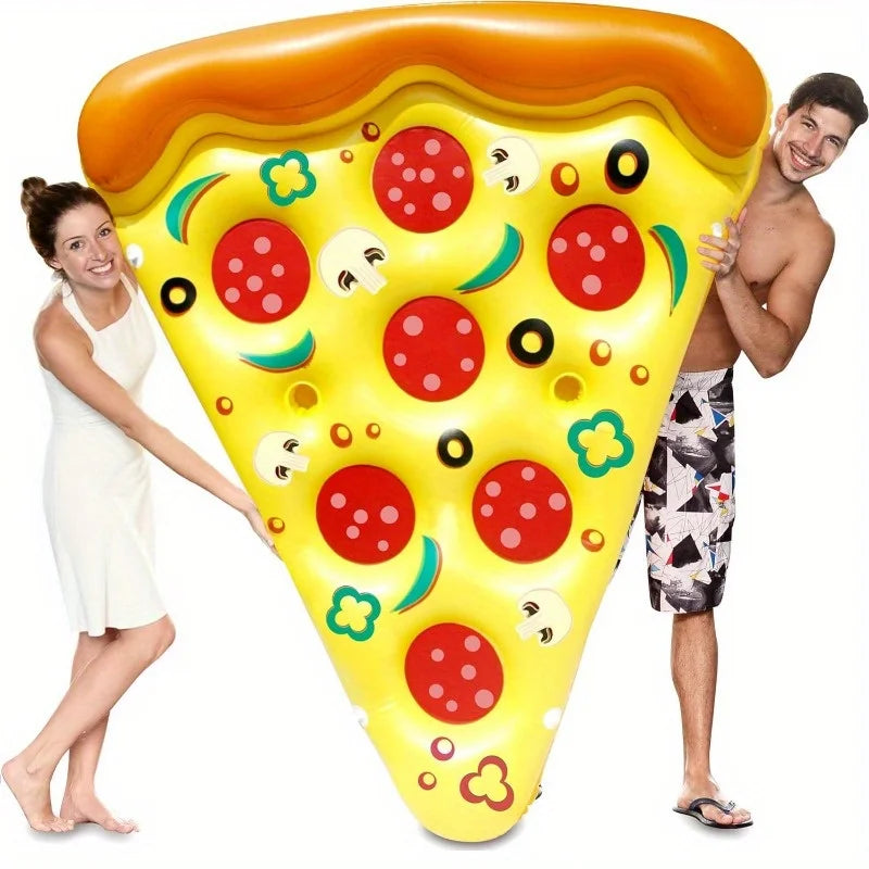Giant Inflatable Pizza Slice Pool Float - Durable PVC Summer Raft