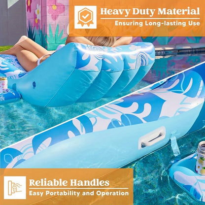 Inflatable Pool Lounge Chair Heavy Duty Zero Gravity Adult Float