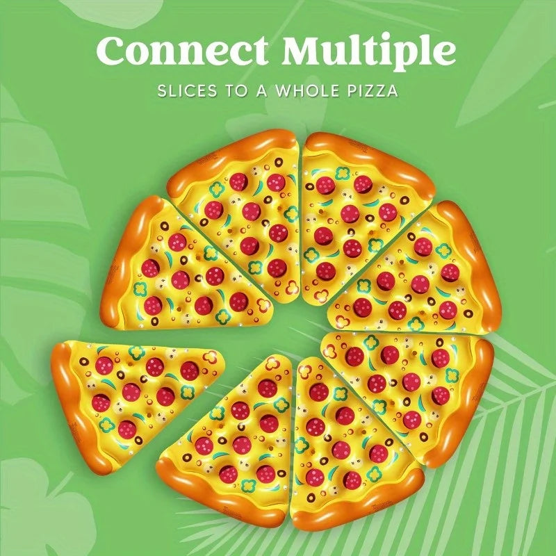 Giant Inflatable Pizza Slice Pool Float - Durable PVC Summer Raft