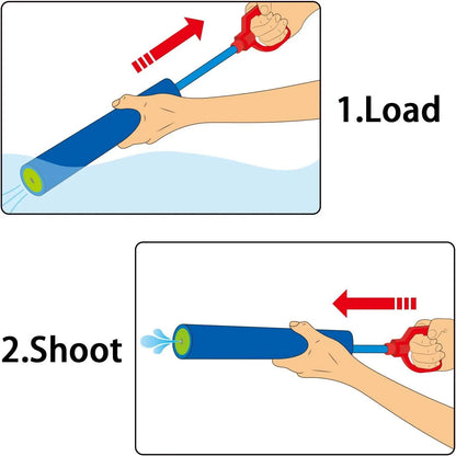 6-Pack Foam Water Blaster Soakers - Summer Pool & Beach Toys