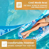 Inflatable Pool Lounger Floating Recliner Chair for Adults