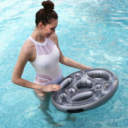 Inflatable Floating Pool Bar Tray | PVC Drink Holder for Pool Parties