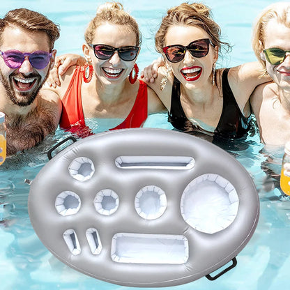 Inflatable Floating Pool Tray PVC Drink Holder for Parties & Spas