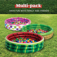 3 Pack Inflatable Kiddie Pools Fruit Designs for Kids Summer Fun