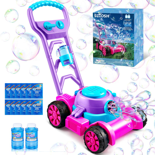 Kids Bubble Lawn Mower Outdoor Toy - Automatic Bubble Blower Machine