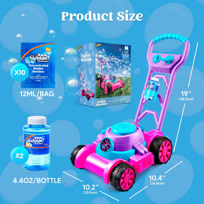Kids Bubble Lawn Mower Outdoor Toy - Automatic Bubble Blower Machine