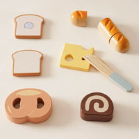 Wooden Play Food Set - Robotime Robud Montessori Kitchen Toy for Kids