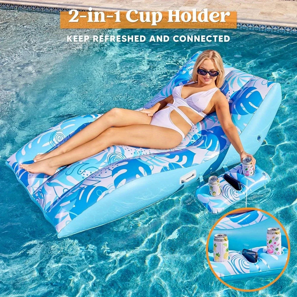 Inflatable Pool Lounge Chair Heavy Duty Zero Gravity Adult Float
