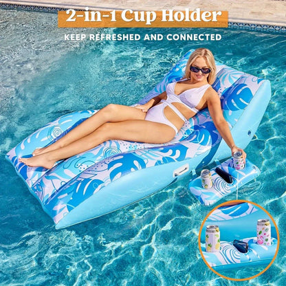 Inflatable Pool Lounge Chair Heavy Duty Zero Gravity Adult Float