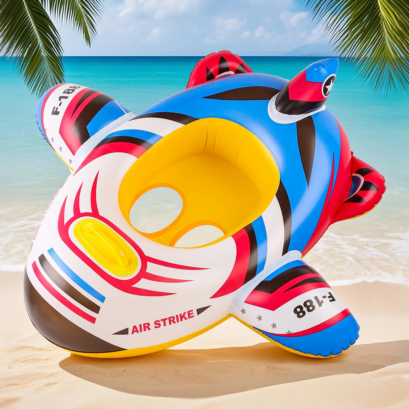 Kids Inflatable Airplane Pool Float - Durable PVC Water Toy (Ages 3-6)