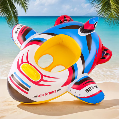 Kids Inflatable Airplane Pool Float - Durable PVC Water Toy (Ages 3-6)