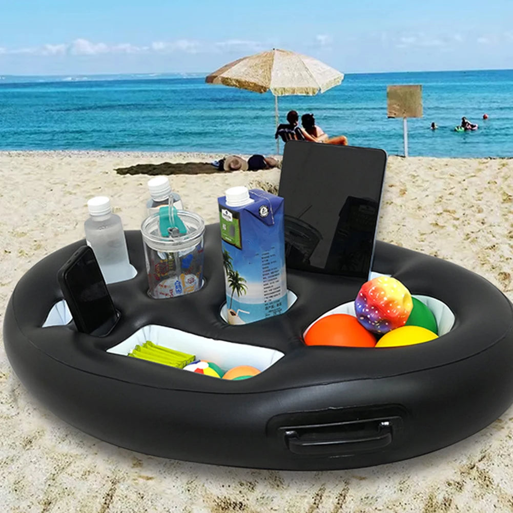 Inflatable Floating Pool Tray PVC Drink Holder for Parties & Spas