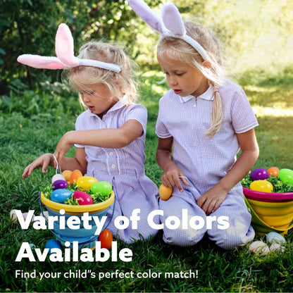 3 Pack Collapsible Beach Buckets with Shovels & Mesh Bag for Kids