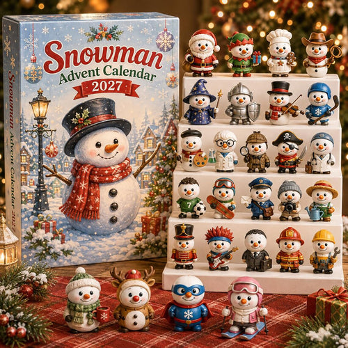 Cute Snowman 2027 Advent Calendar Snowman Lover Merch Festive Christmas Decor Gift