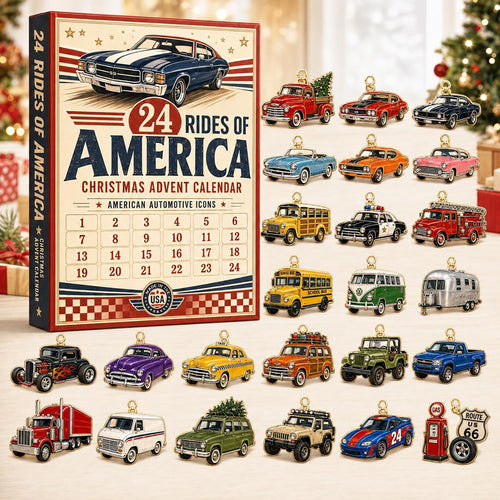 Rides Of America 2026 Advent Calendar Auto Lover Merch Classic Car Truck Gift Ideas