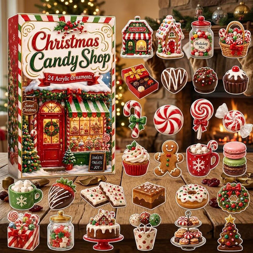 Christmas Candy Shop 2026 Advent Calendar Sweet Treats Merch Gingerbread Bakery Xmas Gift