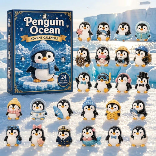 Cute Penguin 2026 Advent Calendar Sea Life Lover Merch Nautical Xmas Gift