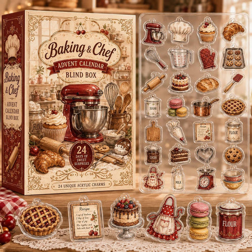 Vintage Baking 2026 Advent Calendar Baking Lover Merch Baker Xmas Gift